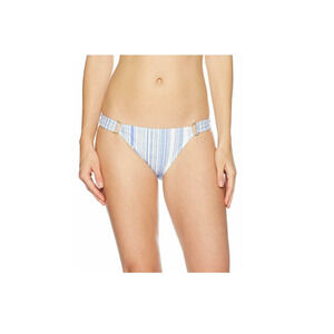 Mae Stripe Point Lookout Ribbed D-Ring Bikini Bottom Multi Size S